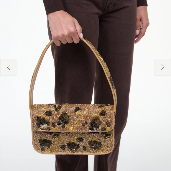 NWT STAUD TOMMY BEADED BAG VINTAGE FLORAL - Picture 6 of 9